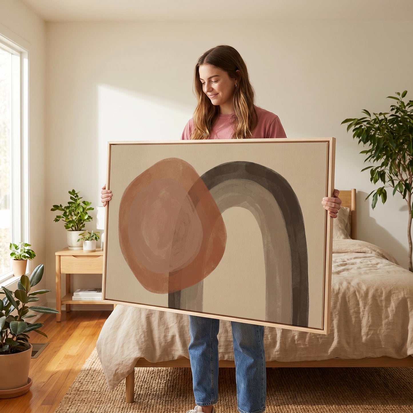Abstract Circle Arch Canvas Wall Art