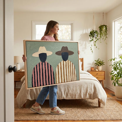 Two Figures Canvas Wall Art
