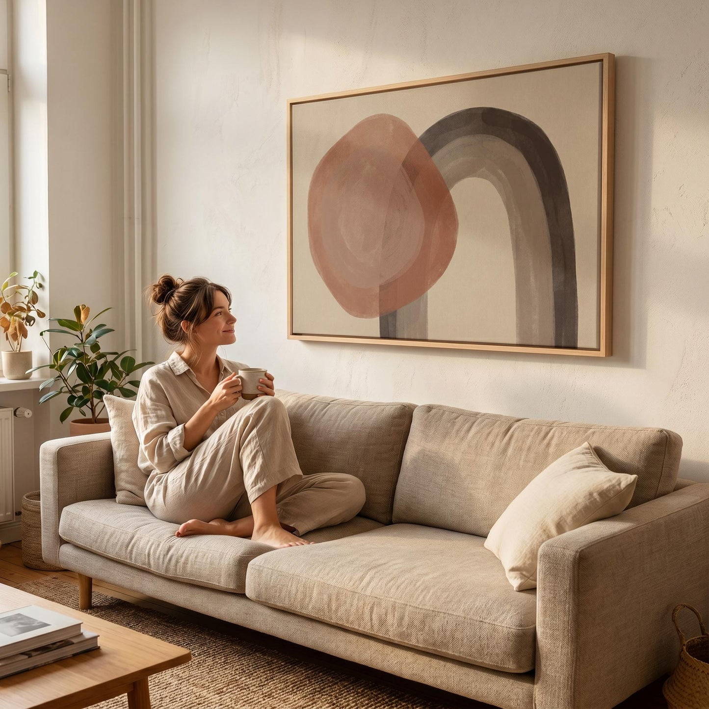 Abstract Circle Arch Canvas Wall Art