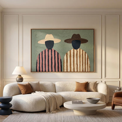 Two Figures Canvas Wall Art