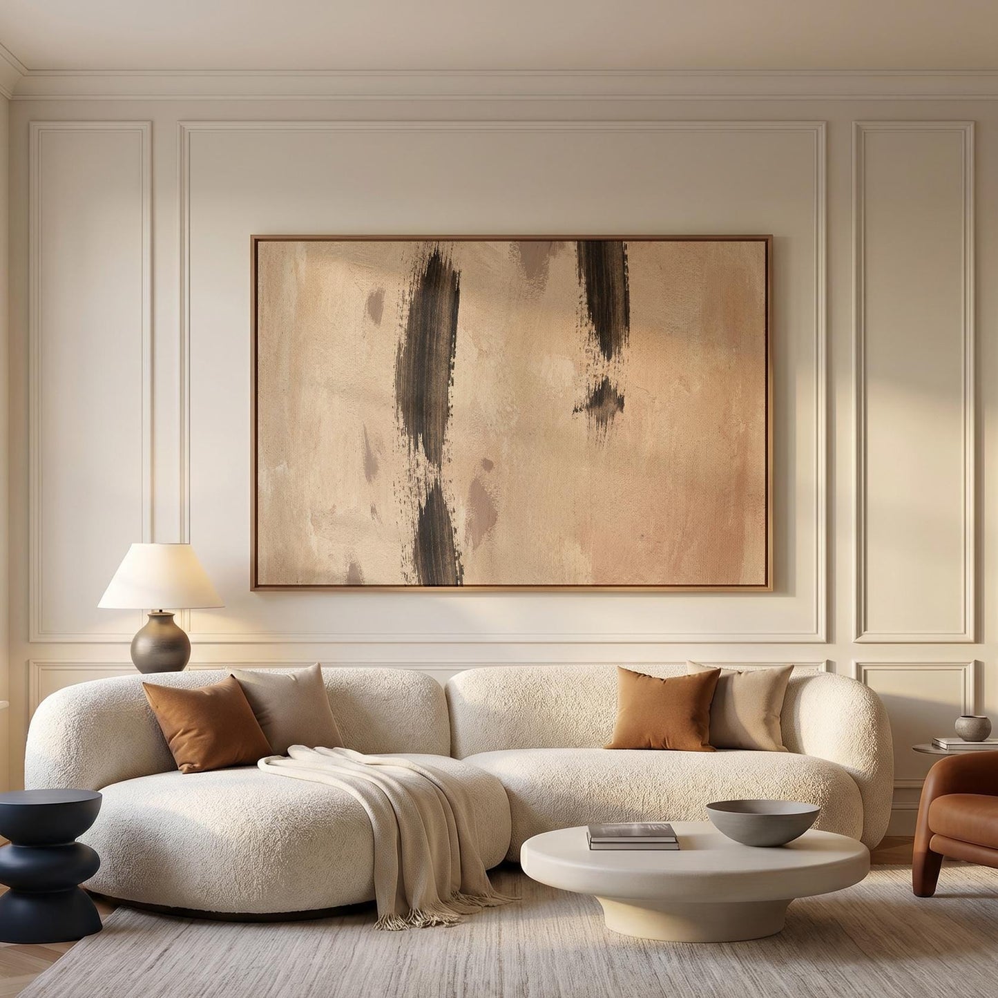 Abstract Brushstroke Canvas Wall Art