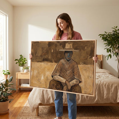 Seated Figure Canvas Wall Art