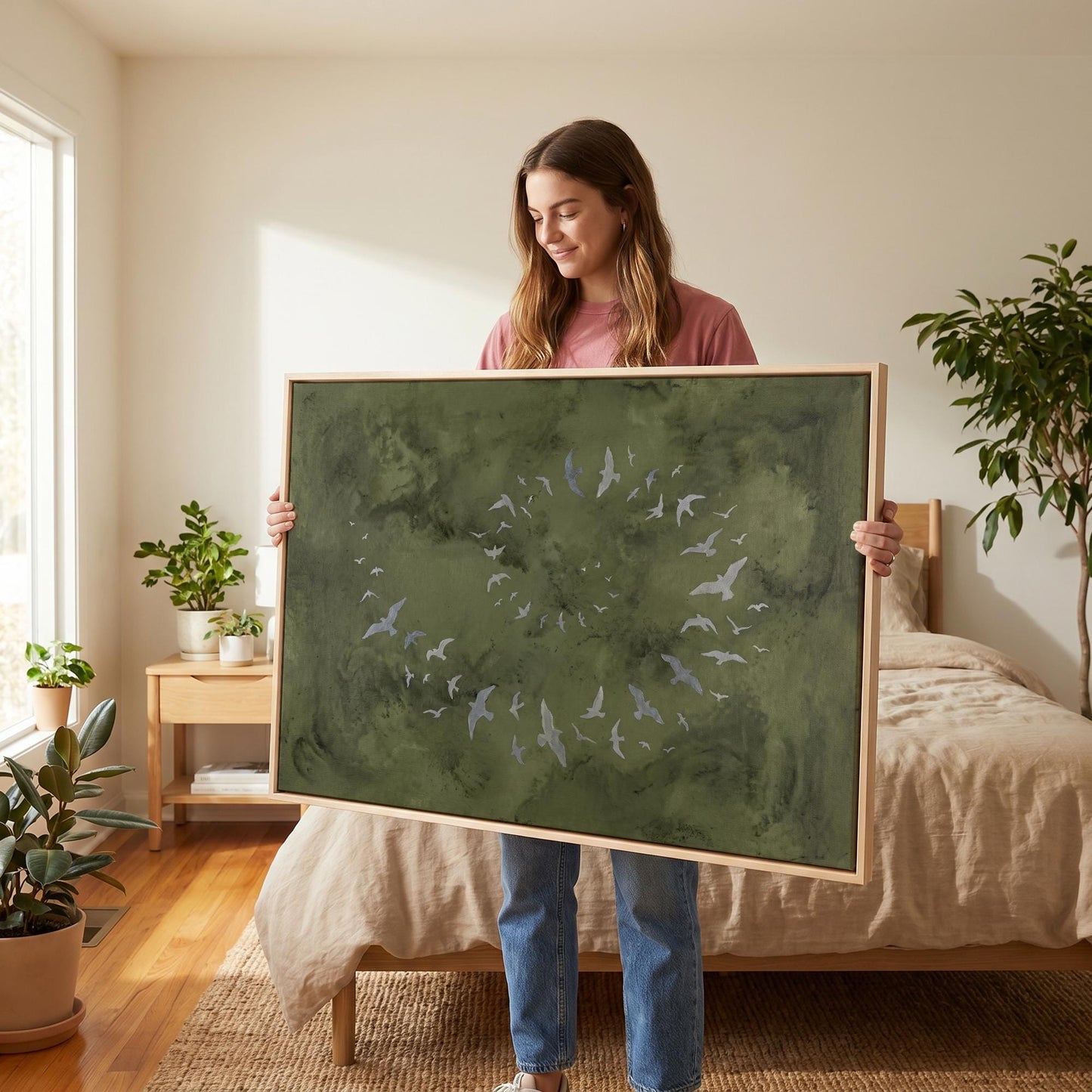 Birds in Flight Canvas Wall Art