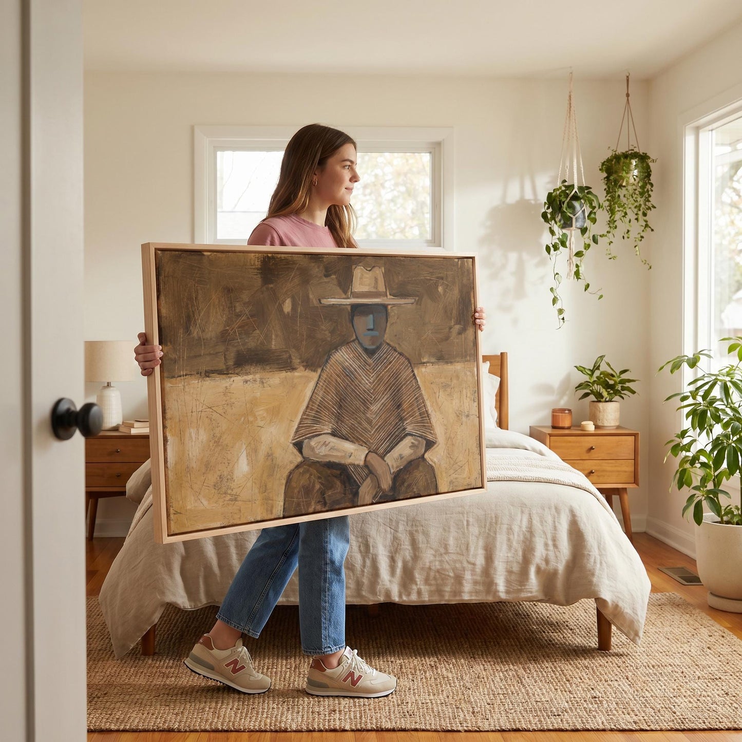 Seated Figure Canvas Wall Art