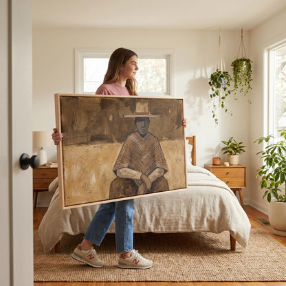 Seated Figure Canvas Wall Art