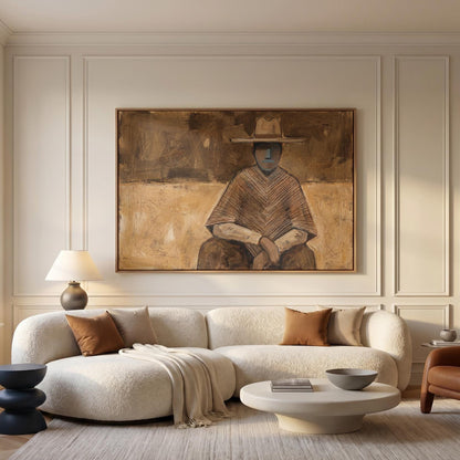 Seated Figure Canvas Wall Art