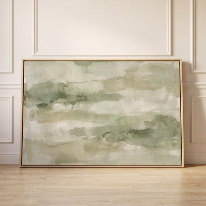 Sage Green Abstract Canvas Wall Art