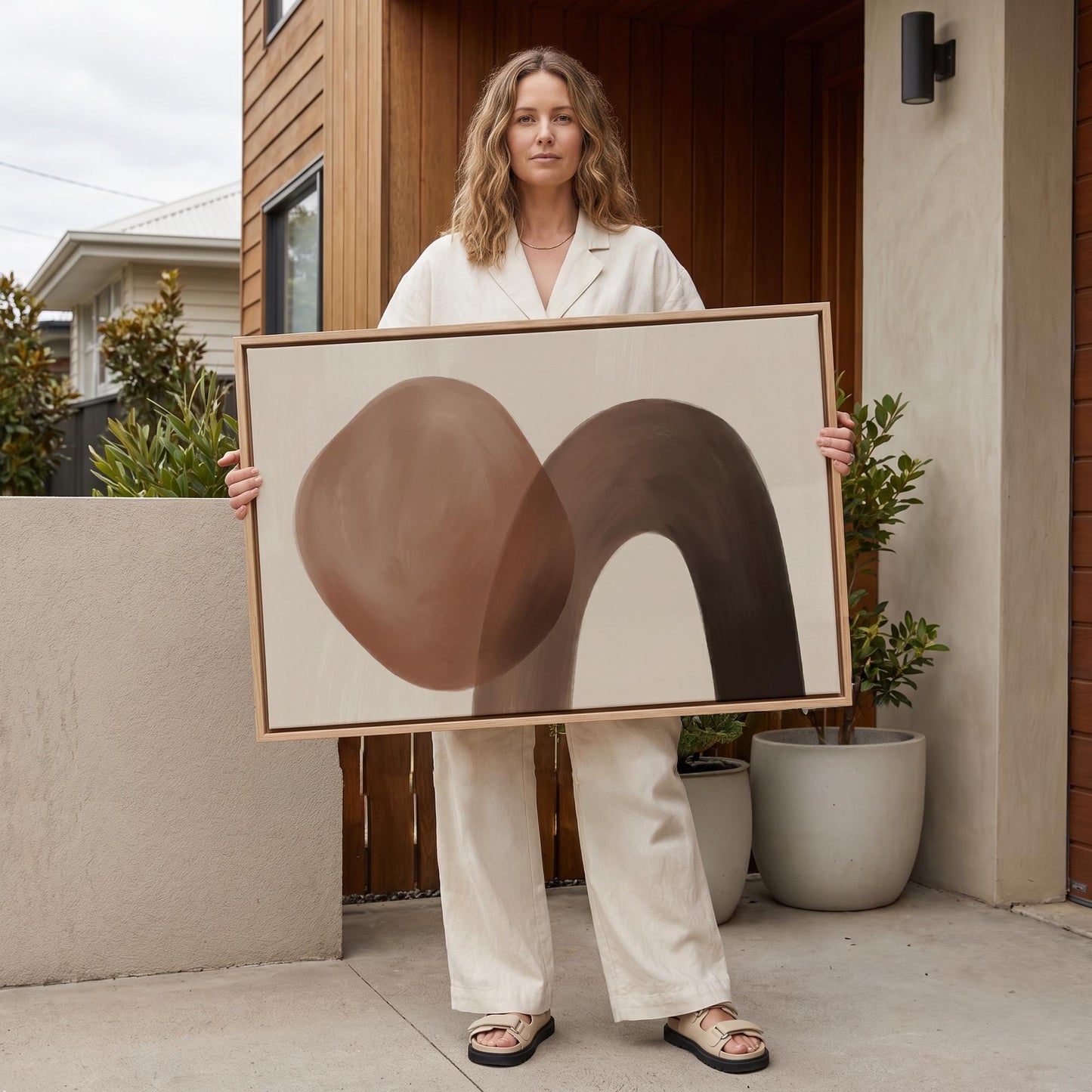 Abstract Organic Shapes Canvas Wall Art