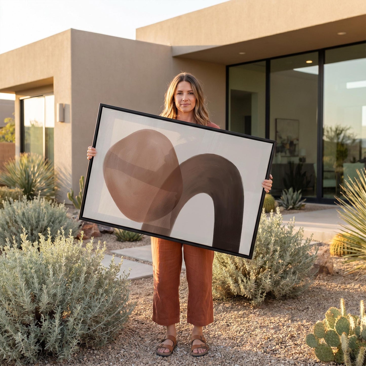 Abstract Organic Shapes Canvas Wall Art