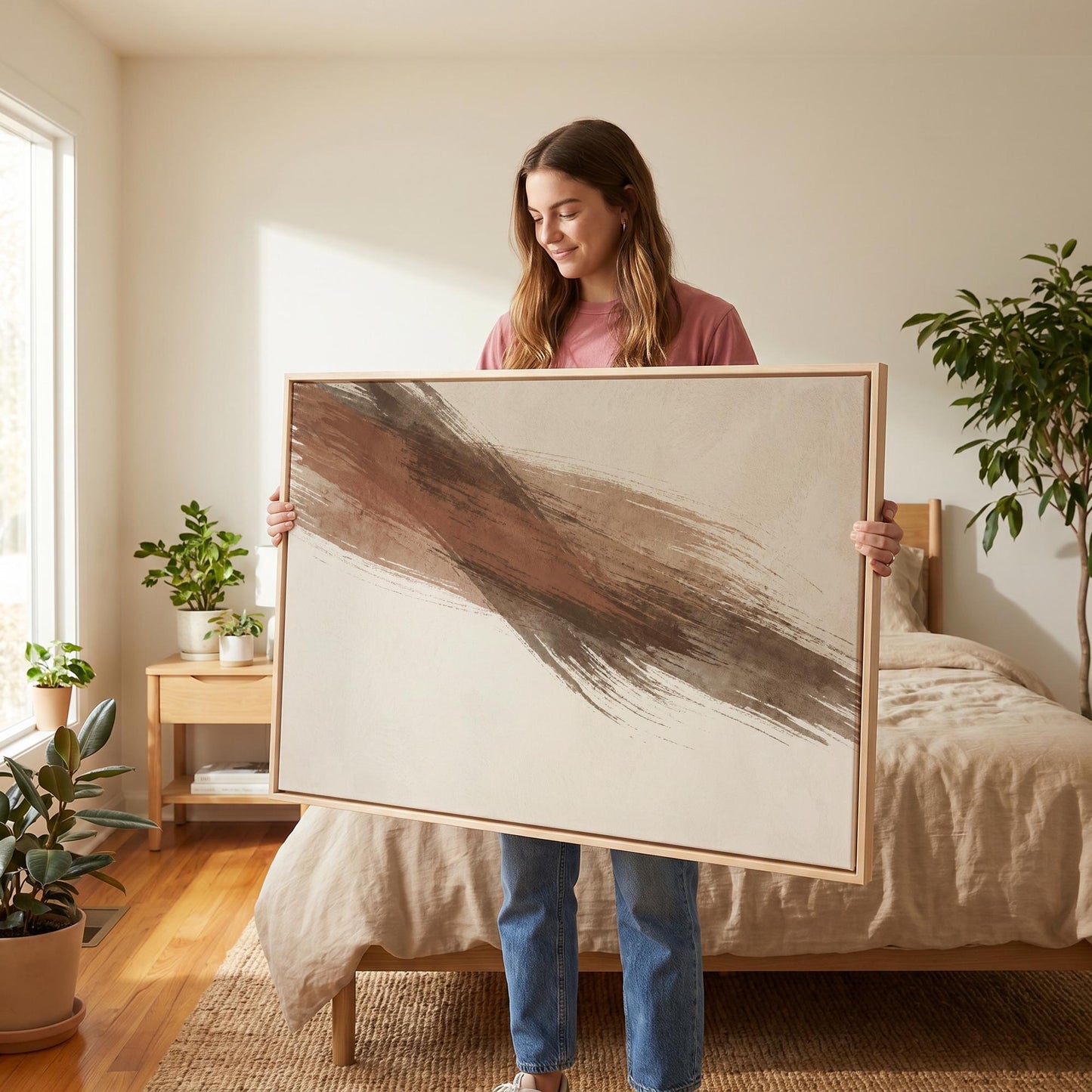 Abstract Brushstroke Canvas Wall Art