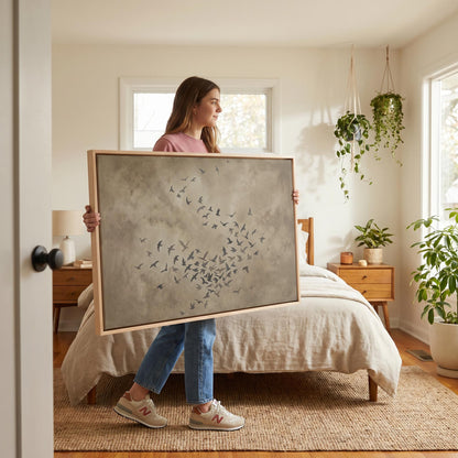 Flock of Birds Canvas Wall Art