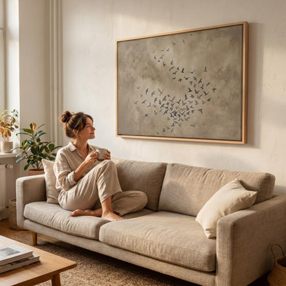 Flock of Birds Canvas Wall Art