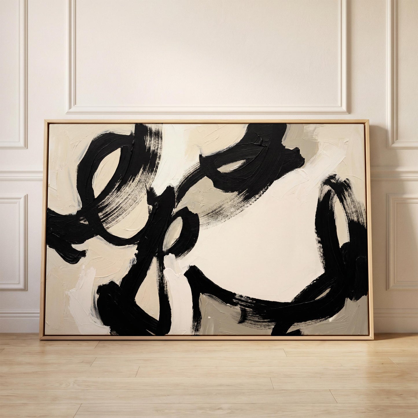 Abstract Brushstroke Canvas Wall Art