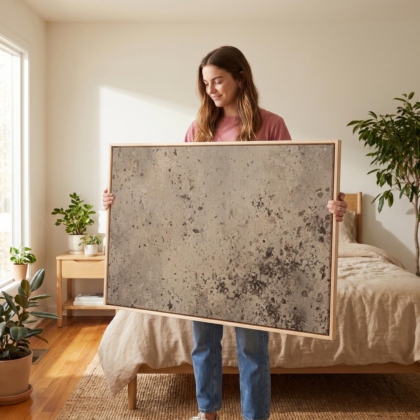 Abstract Stone Texture Canvas Wall Art