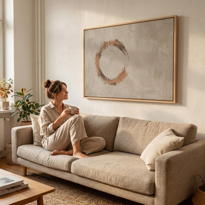 Enso Circle Canvas Wall Art