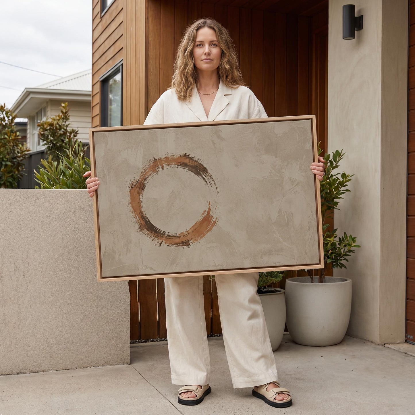 Enso Circle Canvas Wall Art
