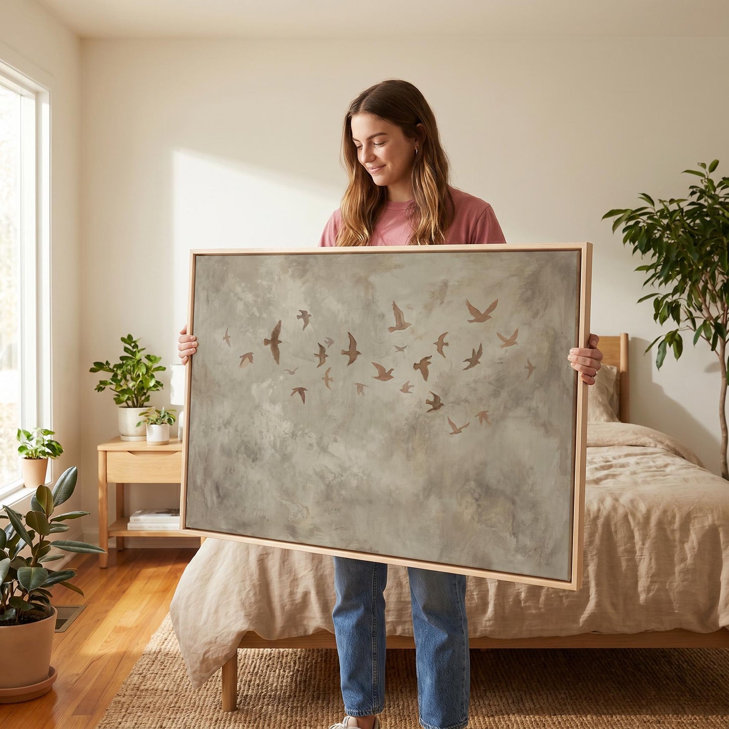 Birds in Flight Canvas Wall Art
