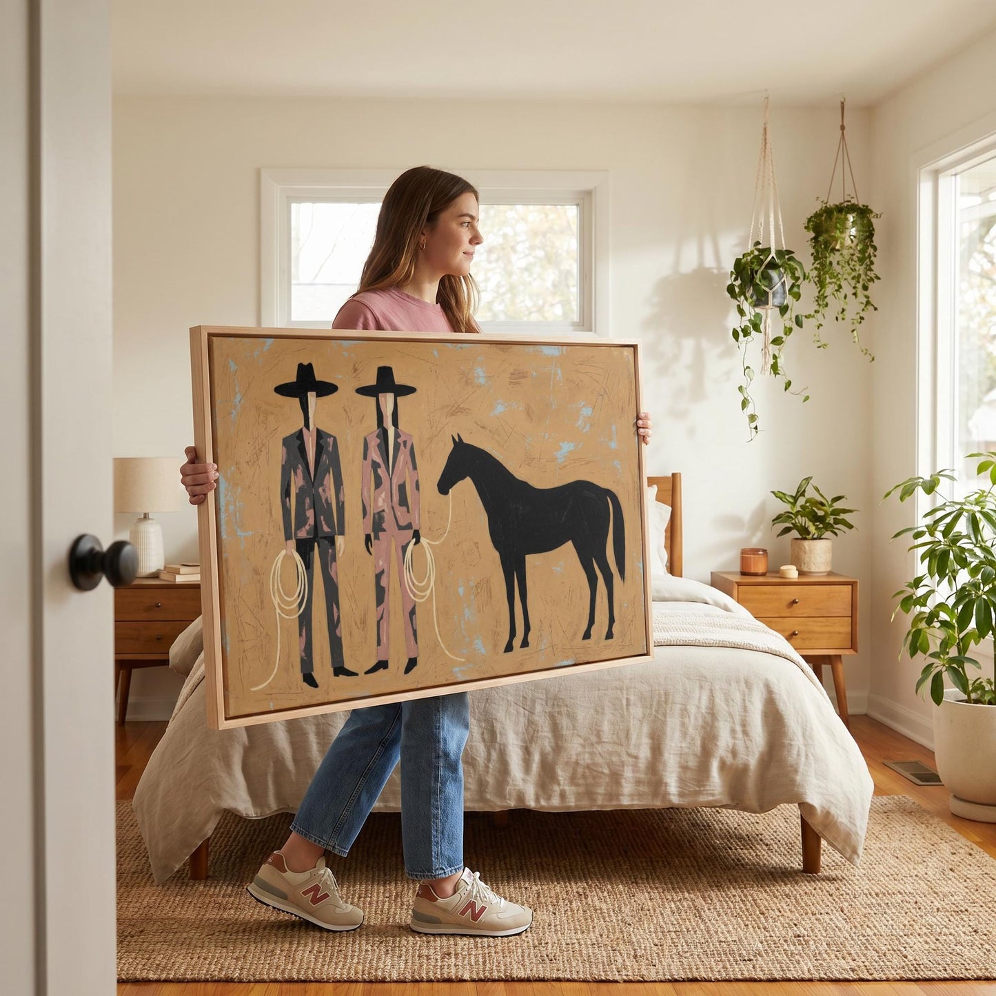 Cowboys and Horse Canvas Wall Art
