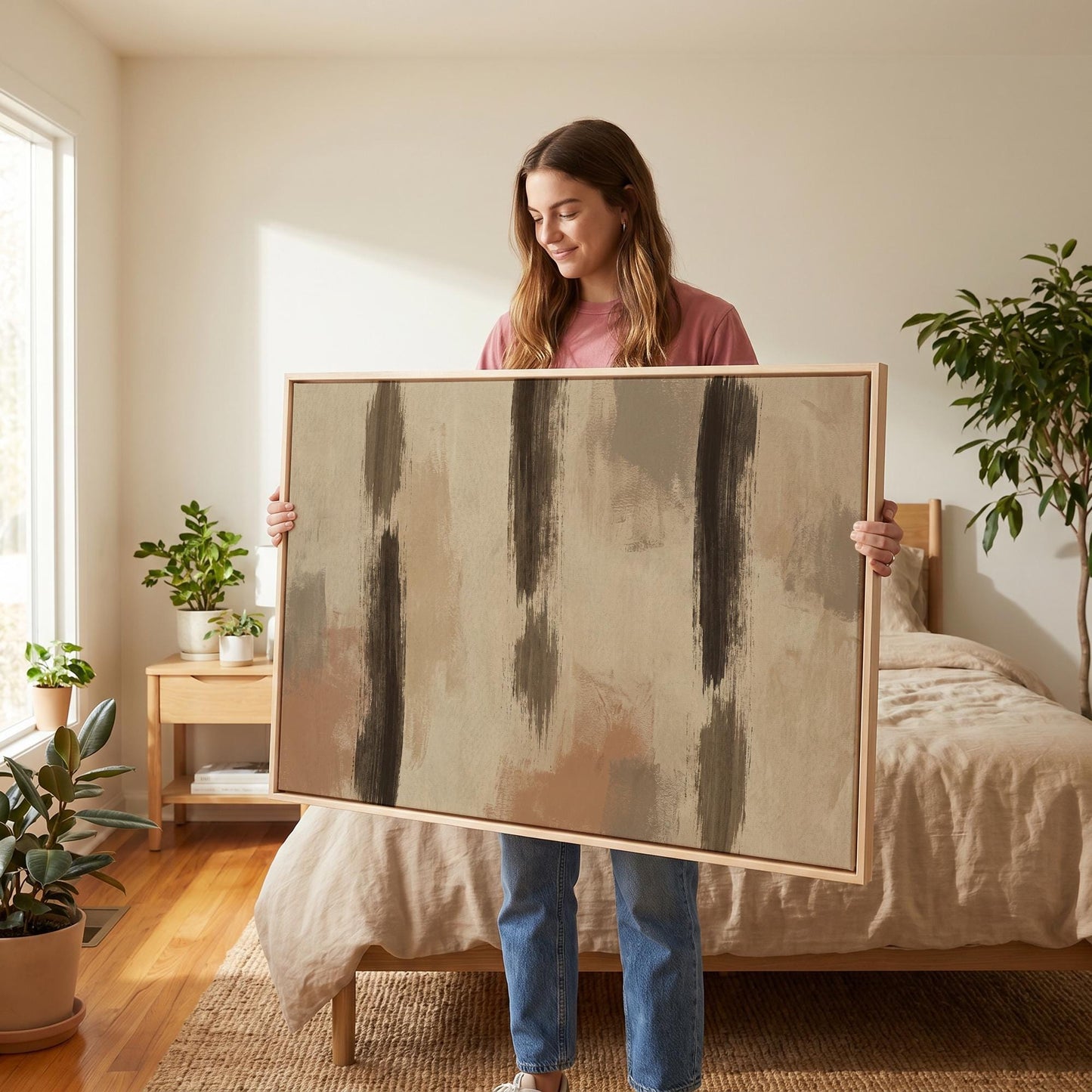 Abstract Brushstroke Canvas Wall Art