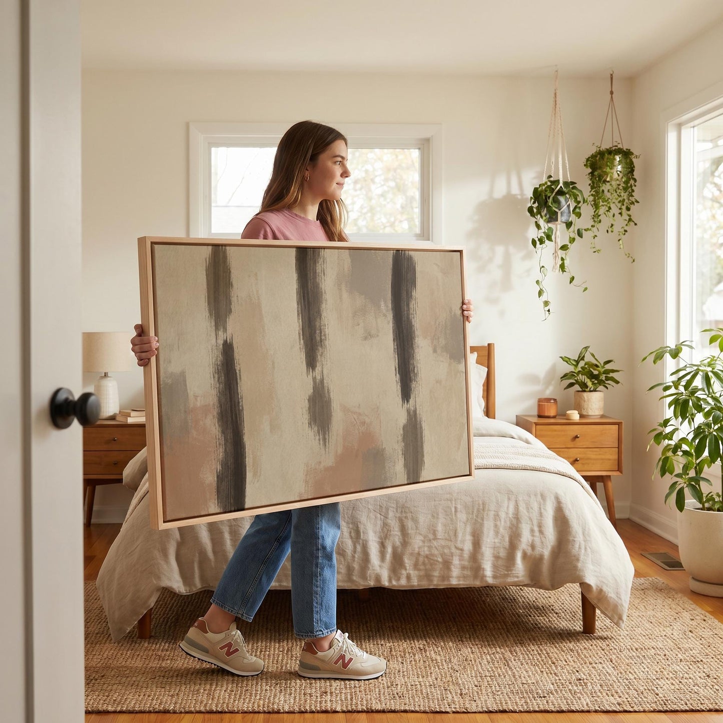 Abstract Brushstroke Canvas Wall Art
