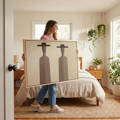 Two Figures Canvas Wall Art
