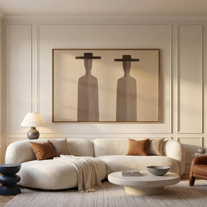 Two Figures Canvas Wall Art