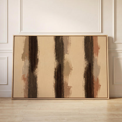 Abstract Brushstroke Stripes Canvas Wall Art