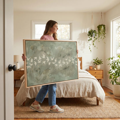 Birds in Flight Canvas Wall Art