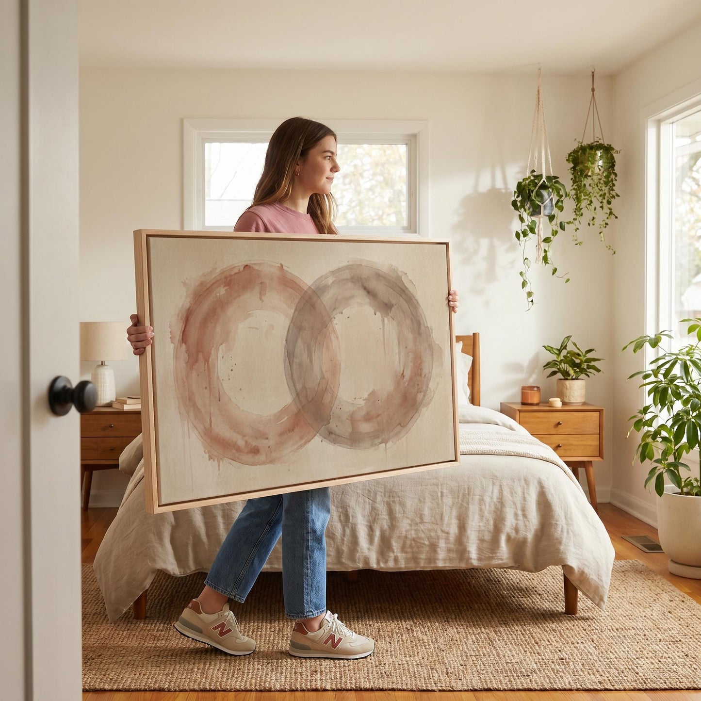 Overlapping Circles Canvas Wall Art