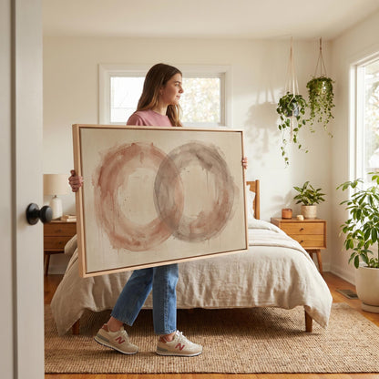Overlapping Circles Canvas Wall Art
