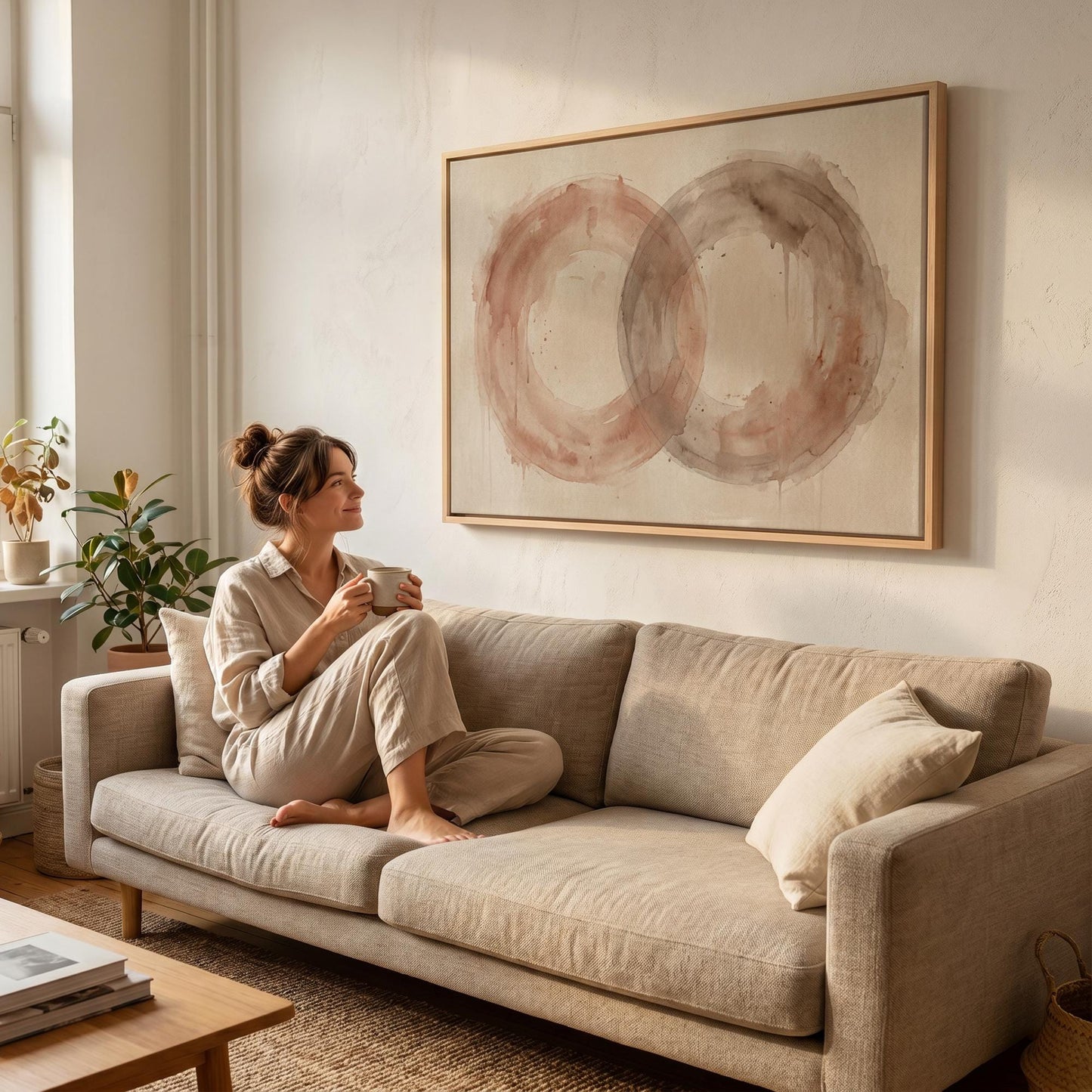 Overlapping Circles Canvas Wall Art