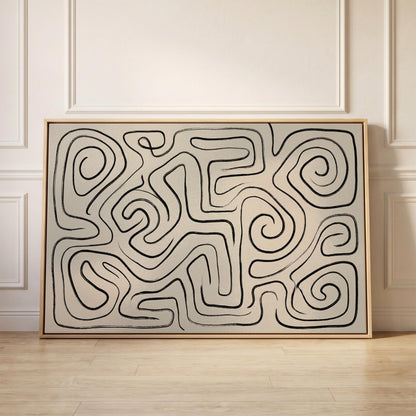 Abstract Swirl Canvas Wall Art