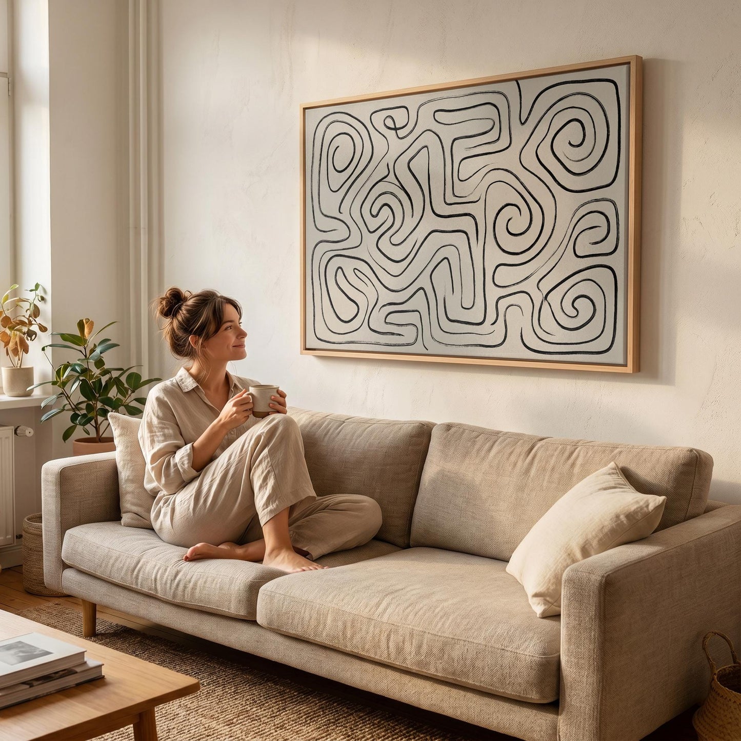 Abstract Swirl Canvas Wall Art