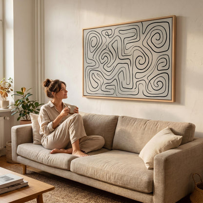 Abstract Swirl Canvas Wall Art