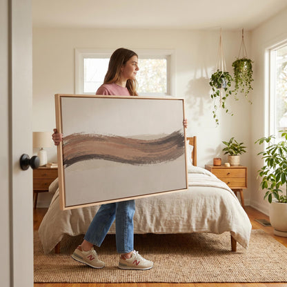 Abstract Brushstroke Wave Canvas Wall Art