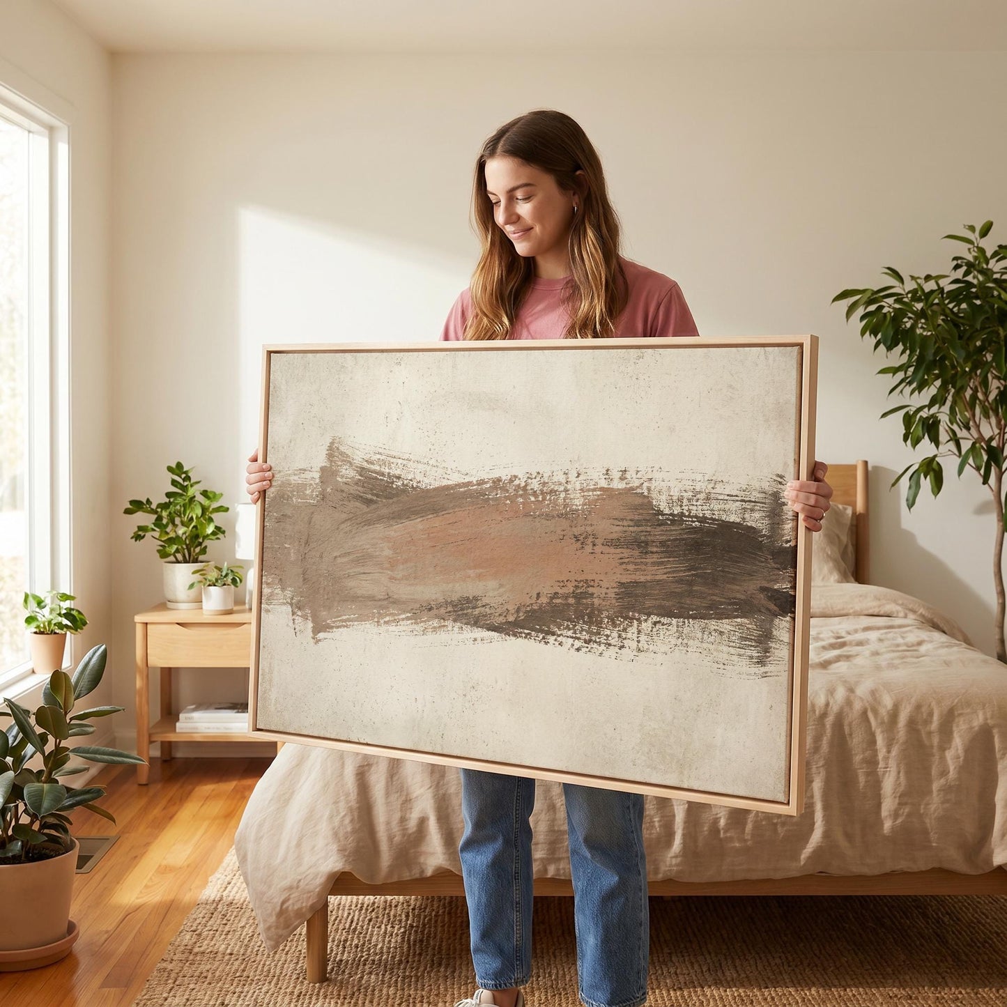 Abstract Brushstroke Canvas Wall Art