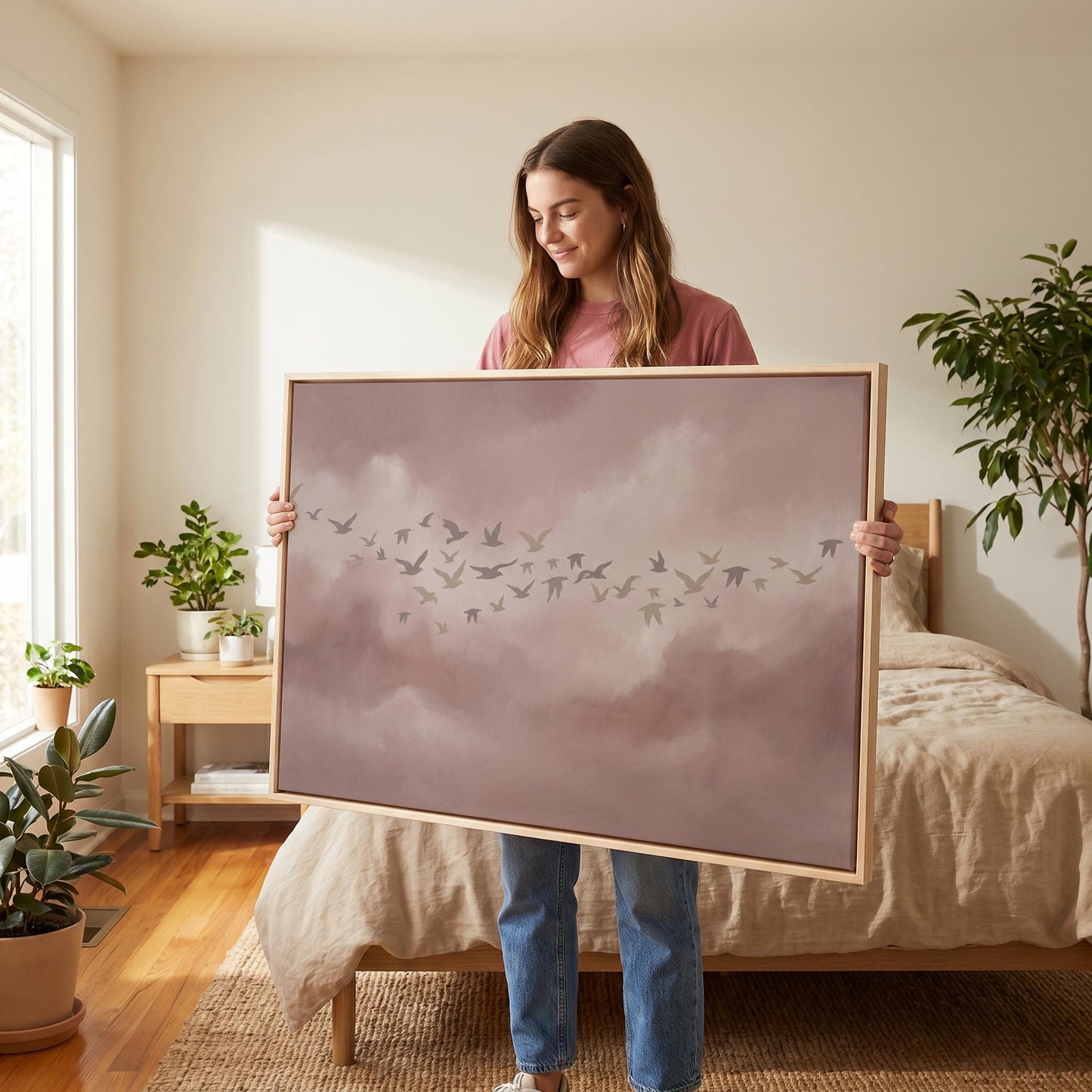 Birds in Flight Canvas Wall Art