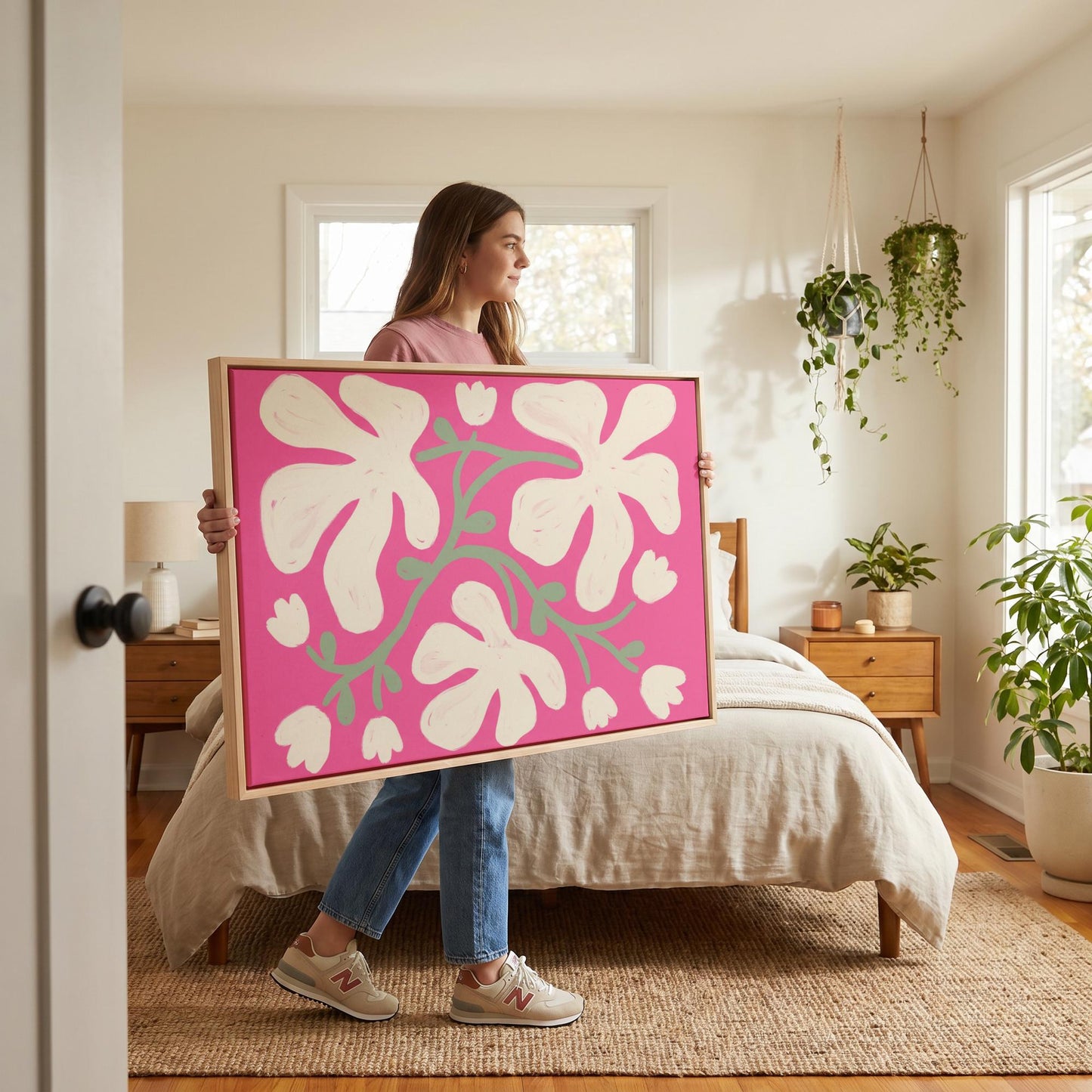 Abstract Floral Canvas Wall Art