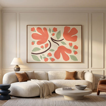 Abstract Floral Canvas Wall Art