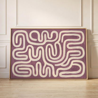 Abstract Curvy Lines Canvas Wall Art