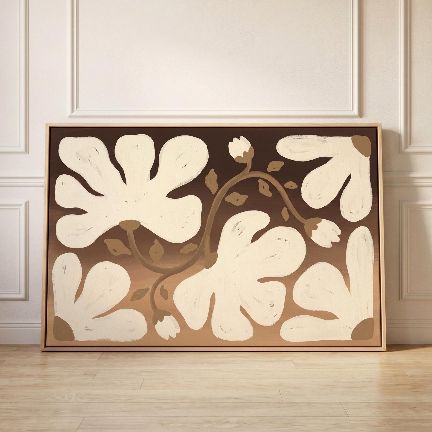 Abstract Floral Canvas Wall Art