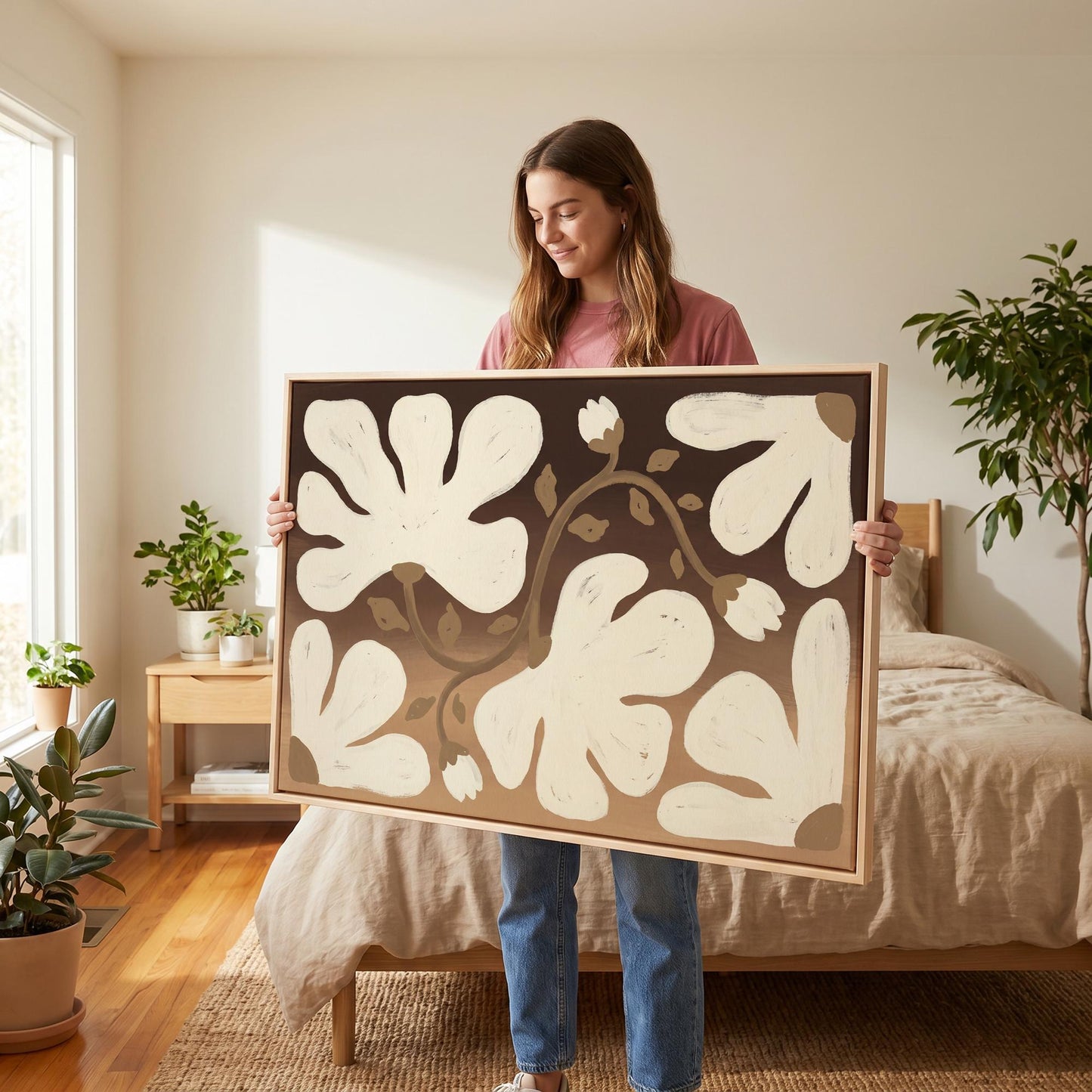 Abstract Floral Canvas Wall Art