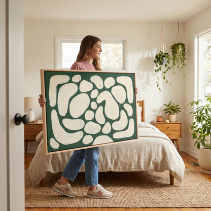 Abstract Organic Shapes Canvas Wall Art