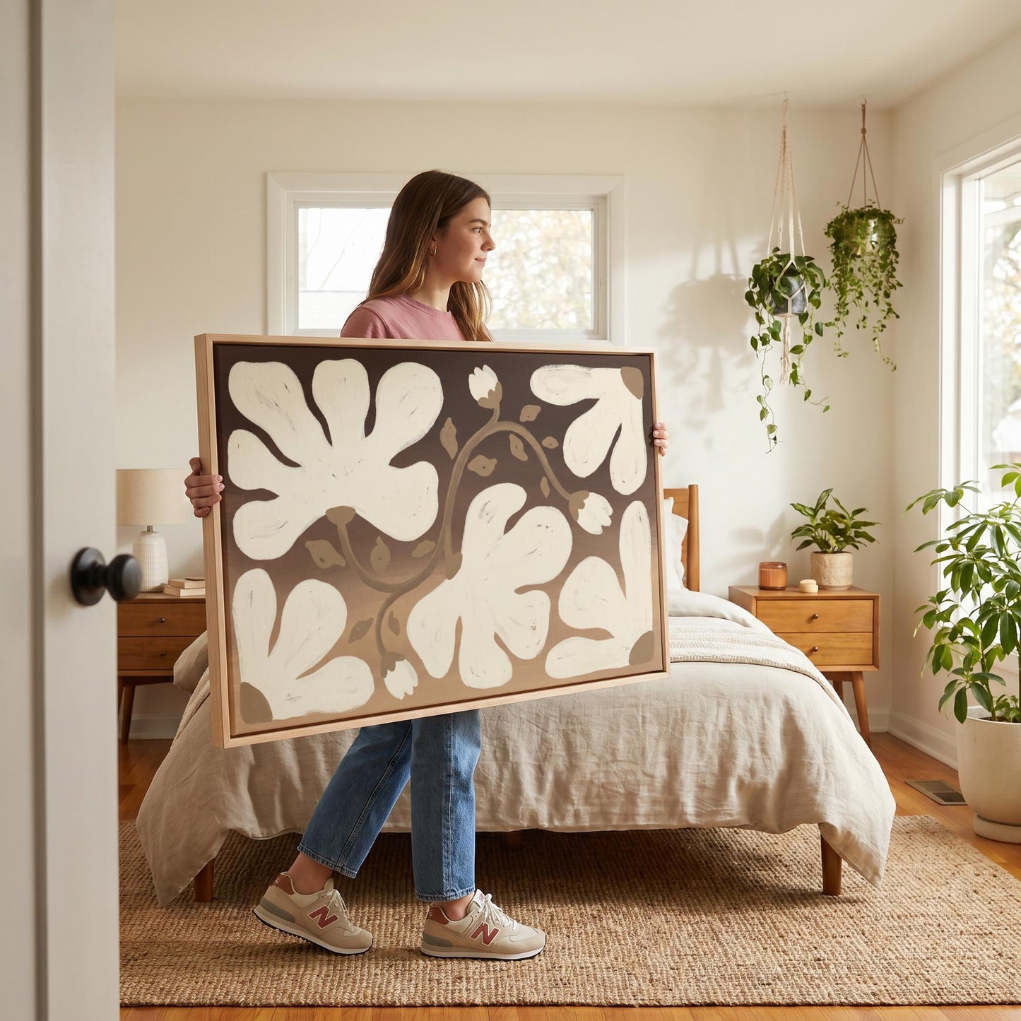 Abstract Floral Canvas Wall Art