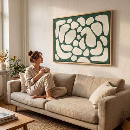 Abstract Organic Shapes Canvas Wall Art