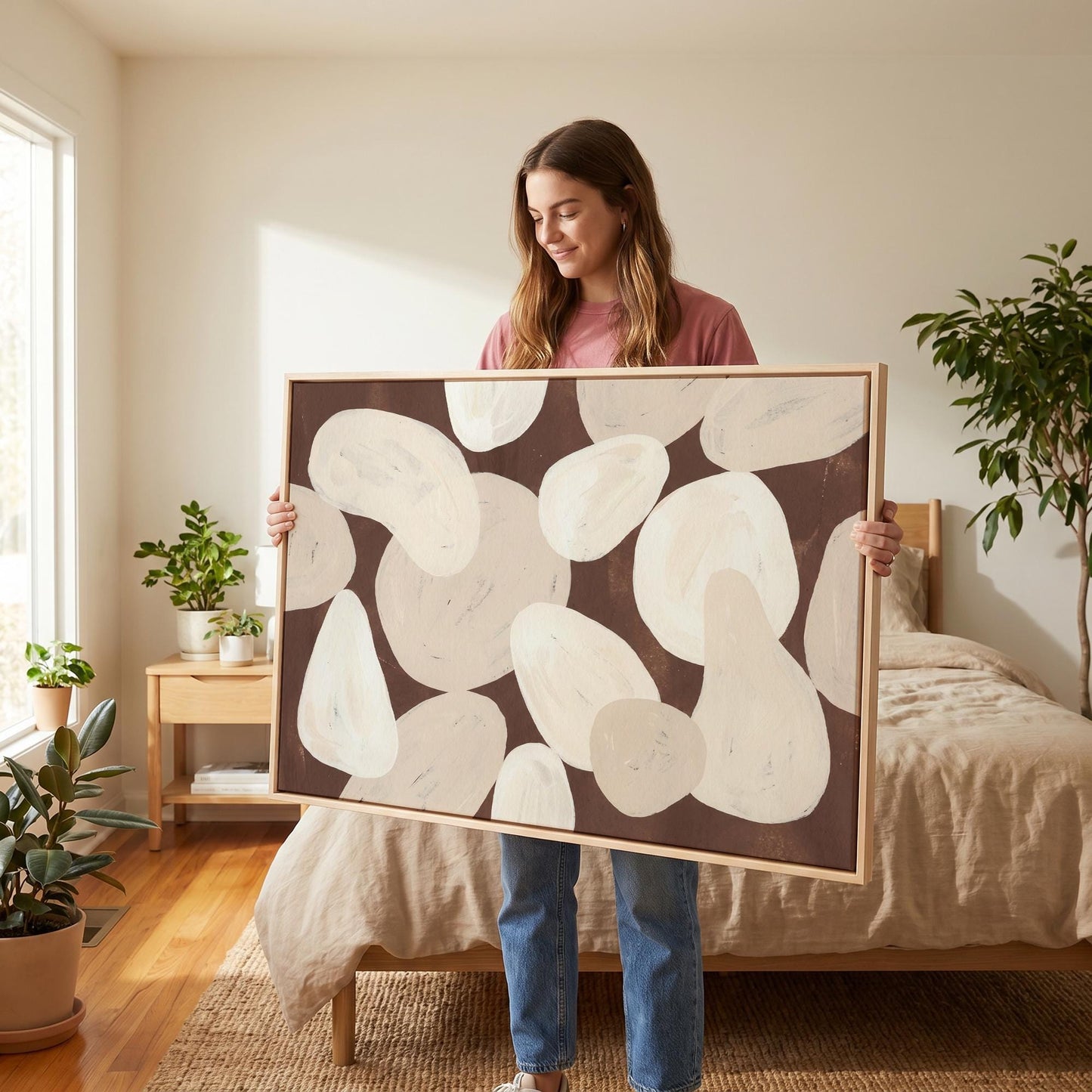 Abstract Organic Shapes Canvas Wall Art