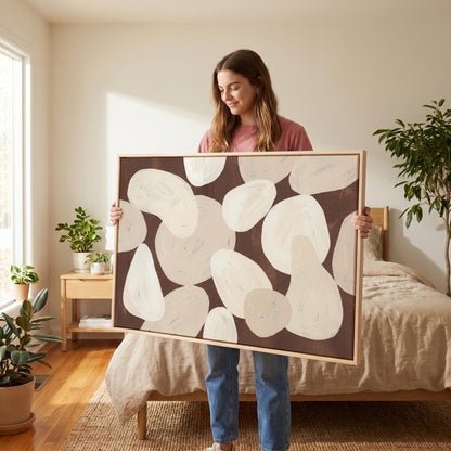 Abstract Organic Shapes Canvas Wall Art