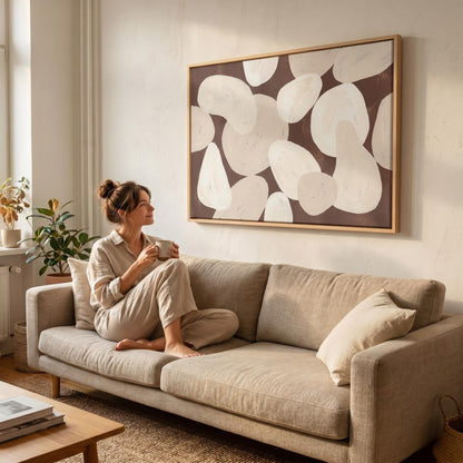 Abstract Organic Shapes Canvas Wall Art