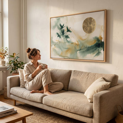 Flying Cranes Canvas Wall Art