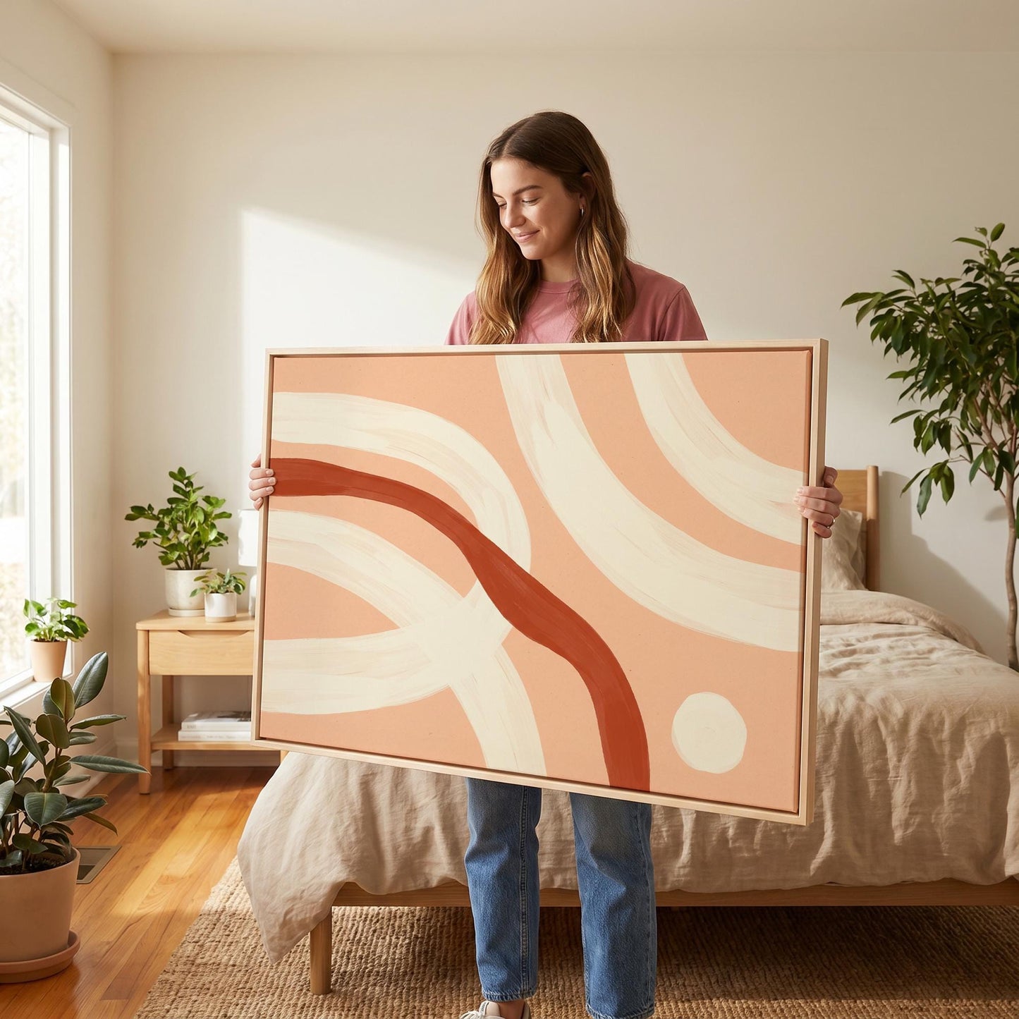 Abstract Curves Canvas Wall Art